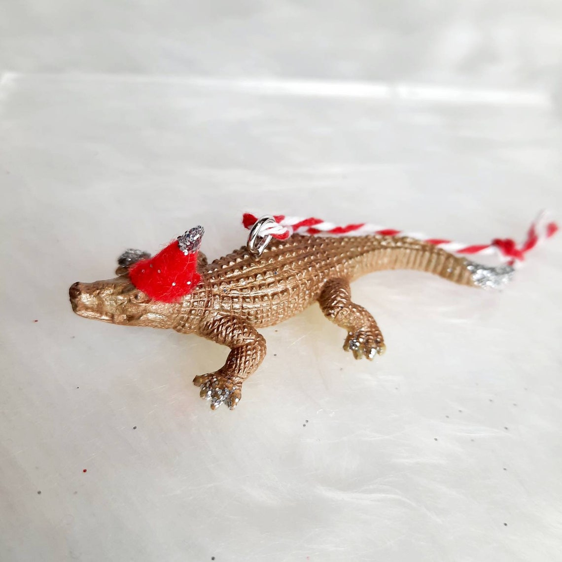 Set of 4 animal Christmas tree decorations eco friendly lion Etsy