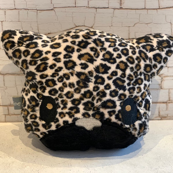 Leopard Leo Stofftier Raubkatze kuscheln Kuscheltier Geschenk Plüsch Kissen 16 x 20 cm