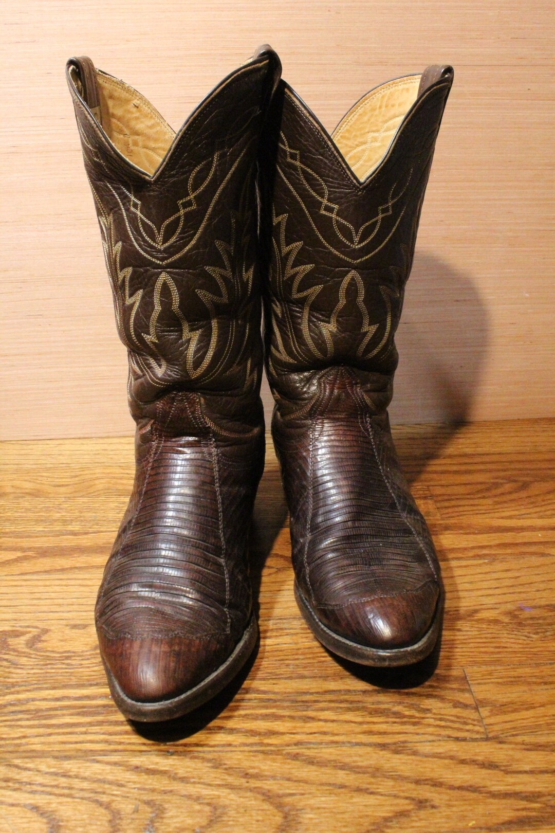NOCOMA Texas Cowboy Boots Vintage Mens 10.5D - Alligator 