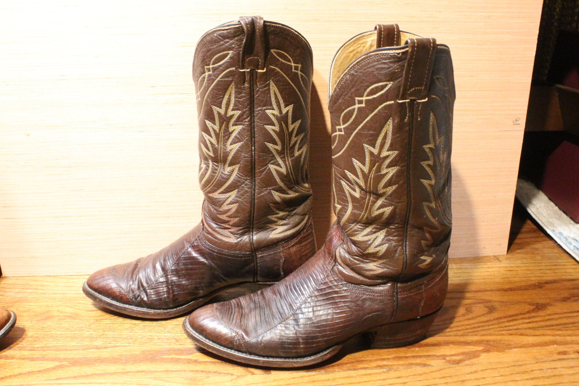 NOCOMA Texas Cowboy Boots Vintage Mens 10.5D - Alligator 