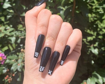 Initial Nails Etsy