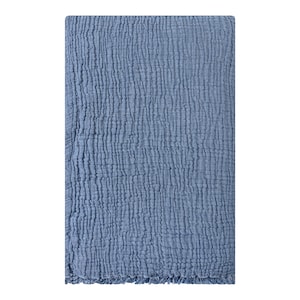 Manta de tiro de muselina 100% algodón, colcha de 4 capas, funda de cama de muselina de algodón turco suave, reversible, colcha, visón
