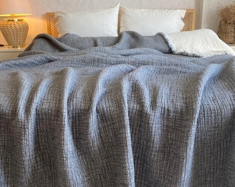 Soft Turkish Cotton Muslin Comforter: Lightweight 7-Layer Duvet