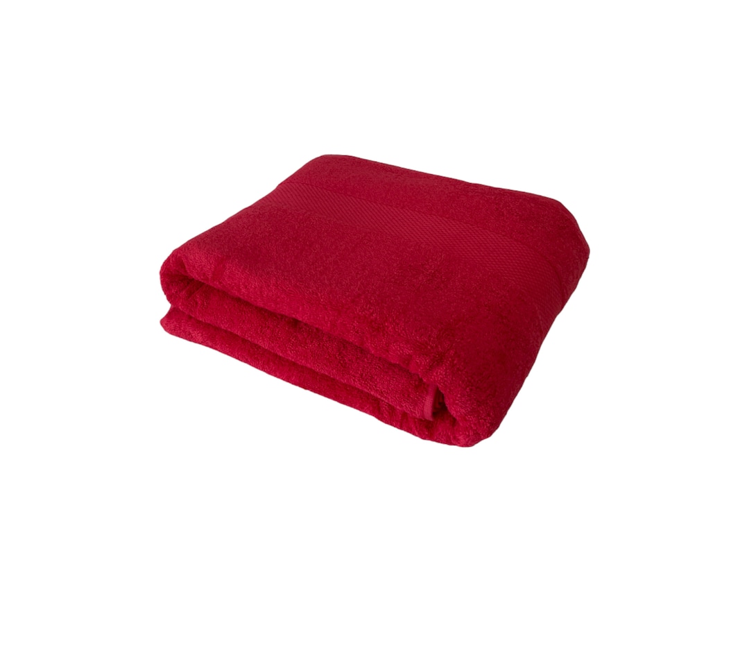 Extra Large Oversized Bath Towels Red, 100 Cotton Turkish Towels for Hotel and Spa, Maximum