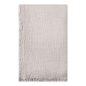 Manta de tiro de muselina 100% algodón, colcha de 4 capas, funda de cama de muselina de algodón turco suave, reversible, colcha, visón