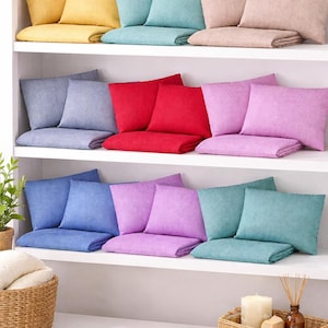 Turkish Cotton Bed Sheet Set: Cooling 4-Piece Bedding - 12" Deep Pocket