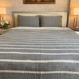Manta de tiro de muselina 100% algodón, colcha de 4 capas, algodón turco suave, funda de cama de muselina, reversible, cobertor, verde