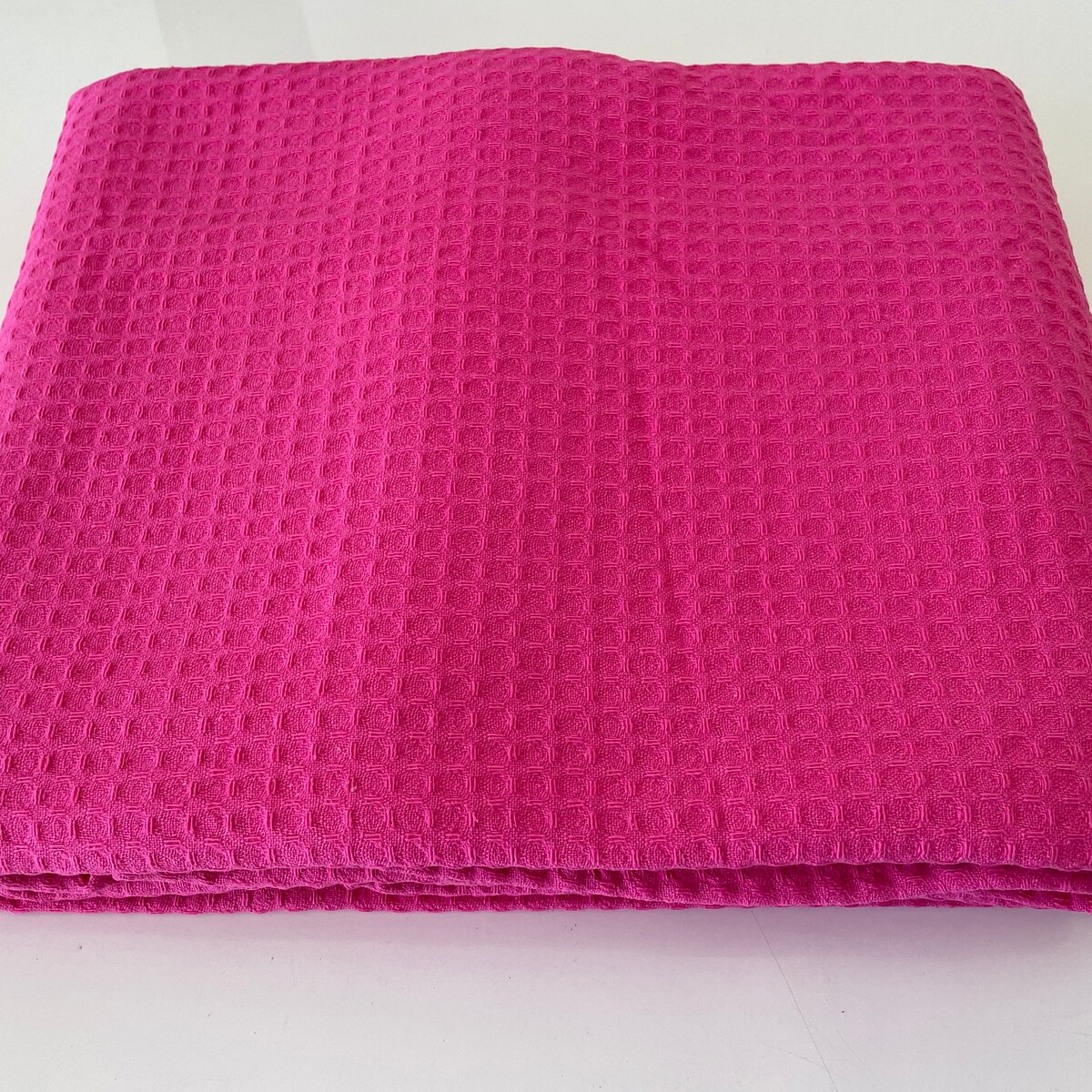 90 x 79 Fuchsia Turkish Cotton Waffle Bedspread: Honeycomb Pique Coverlet - Etsy