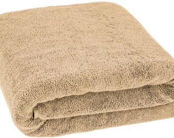 Extra Large Oversized Bath Towels Beige, 100% Cotton Turkish Towels for Hotel and Spa, Maximum Softness and Absorbency Bath Sheet, 40 by 80