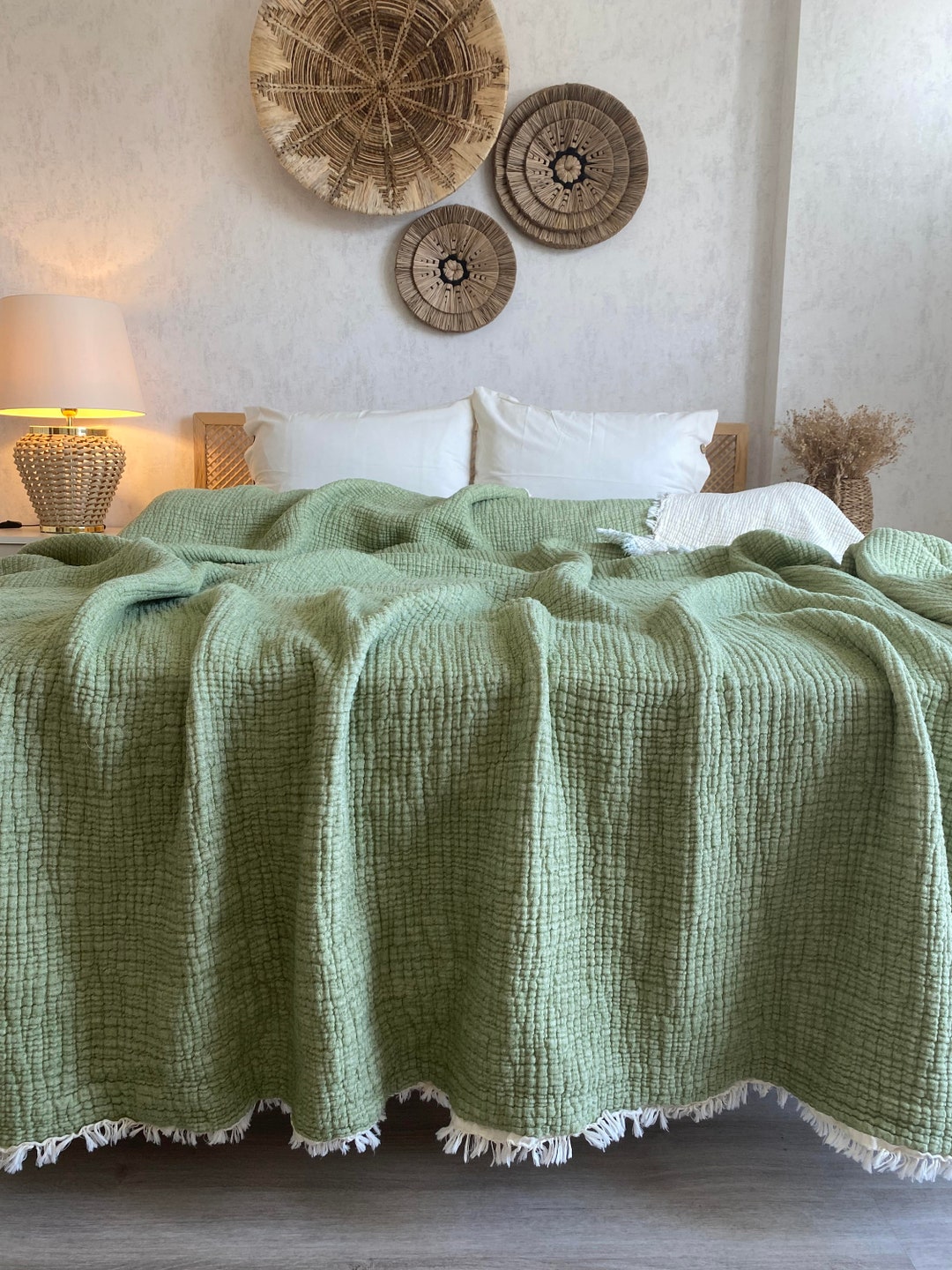 Muslin Comforter 100 Cotton, 5 Layers Duvet, Soft Turkish Cotton