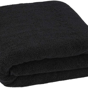 Extra Large Oversized Bath Towels - Black 100% Cotton Turkish Towels for Hotel and Spa, Maximum Softness and Absorbency Bath Sheet, 40 by 80