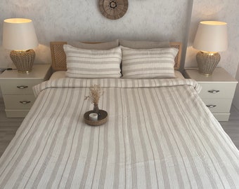 Organic Muslin Duvet Cover Set: 2-Layer Gauze Cotton Bedding