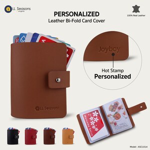 Personalisieren Sie Ihren Namen Leather Card Cover. Bis zu 20 Karten.