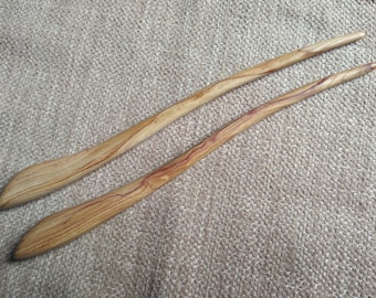 Lilac Wood Hair Stick: 7" Wooden Hair Pin