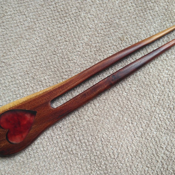 Wooden Hair Fork, hairfork, wood, hair stick wood, Plum wood, haarforke, wooden hairfork, hairpin, hair pin, hair accessories