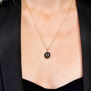 Necklace made of wood and gold -5th Wedding anniversary gift - 5th Anniversary Gift for - Wooden pendant - golden necklace
