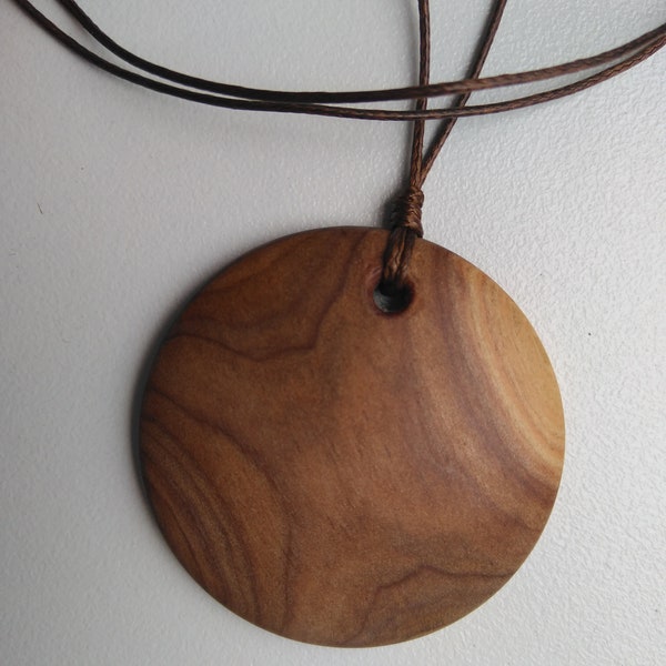 Rowan pendant, Rowan tree pendant on an adjustable cord, Wooden pendant. Mountain Ash Wooden Pendant