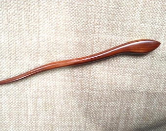 Cherry Plum Wood Hair Stick: 7" Wooden Hair Pin
