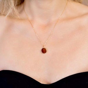 Pendant made of wood and gold - Wooden pendant - Gold Necklace with Wooden Pendant -5th Wedding anniversary gift