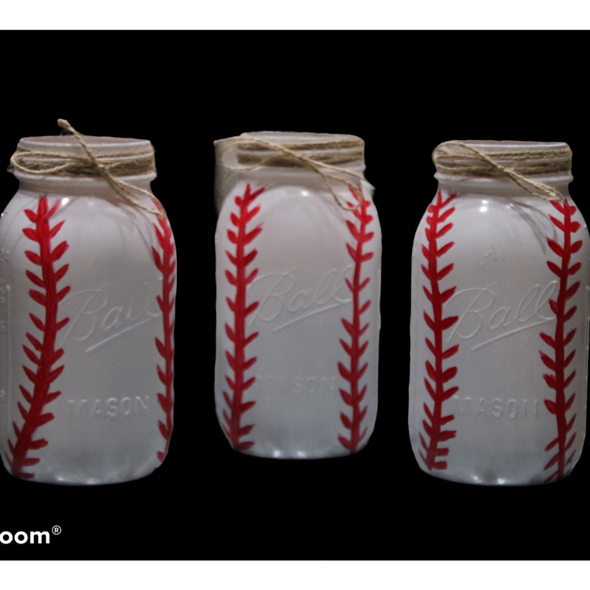 Baseball/Softball Mason Jars Centerpiece Etsy