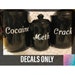 Dealers Canisters Funny Kitchen Canister Decals Kitchen Decor Home Decor - DECALS ONLY 