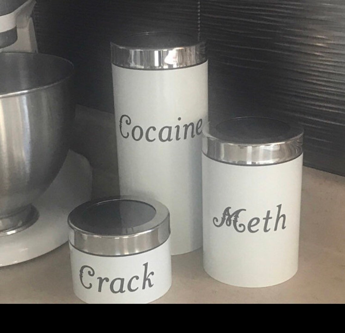 Dealers Canisters Funny Kitchen Canister Decals Kitchen Decor Etsy