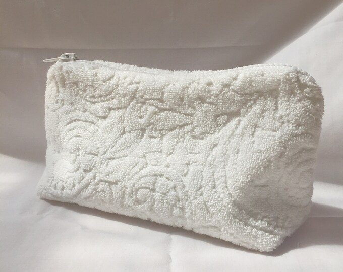 Terry Cloth/terry Towelling Cosmetic Bag, Makeup Bag, Toiletry Bag