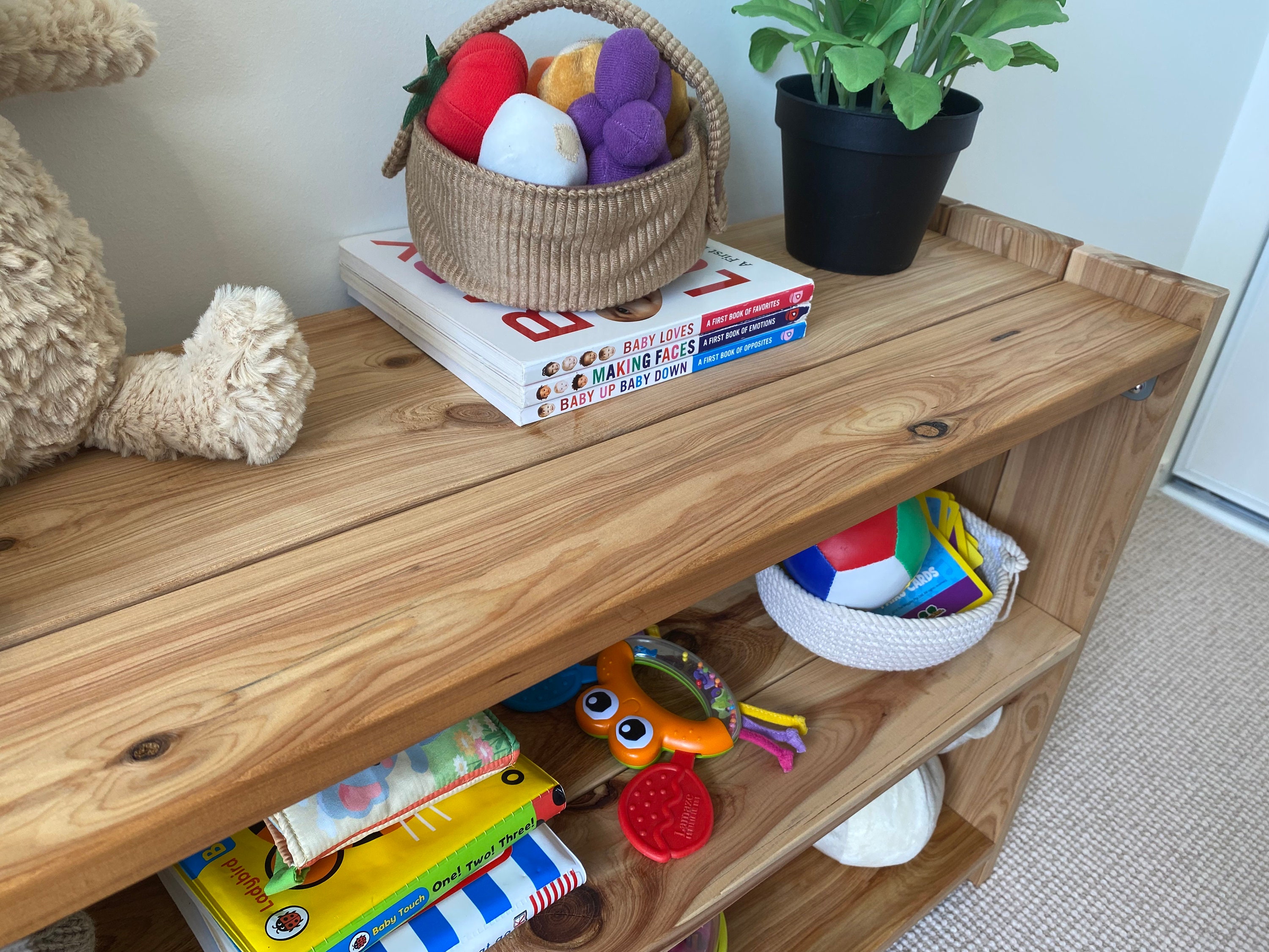 Solid Wood Montessori Kids Shelf Small Etsy Australia