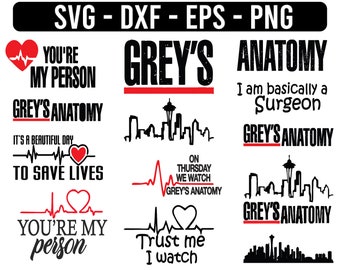 Greys Anatomy Svg Etsy