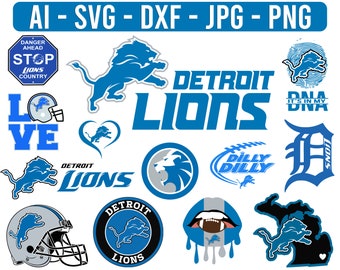 Detroit Lions Svg Etsy