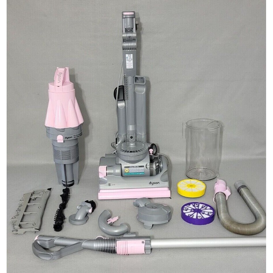 Dyson DC07 PINK Upright Vacuum With Attachments & New Filters