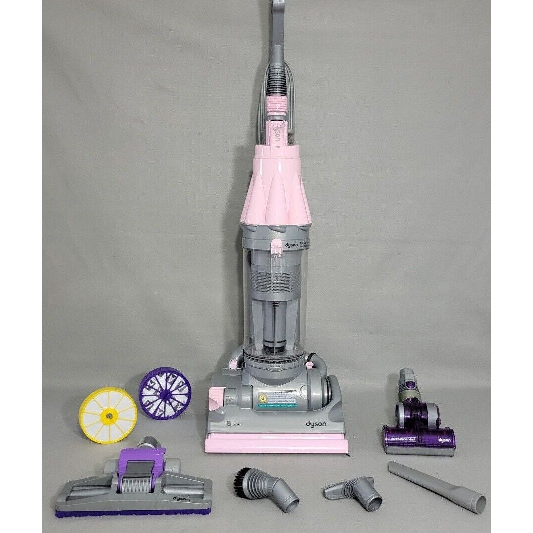 Dyson DC07 PINK Upright Vacuum With Attachments & New Filters
