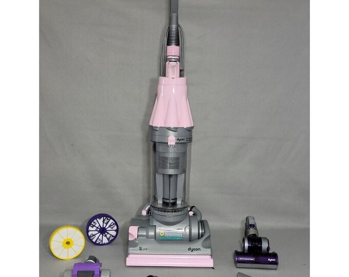 Dyson DC07 PINK Upright Vacuum With Attachments & New Filters