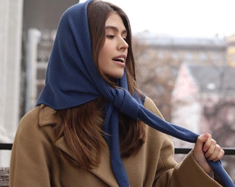 Cashmere Triangular Head Scarf: Soft Cozy Kerchief