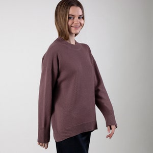 Hand knit cashmere sweater, women's cashmere jumper from Italian Loro Piana yarn image 3