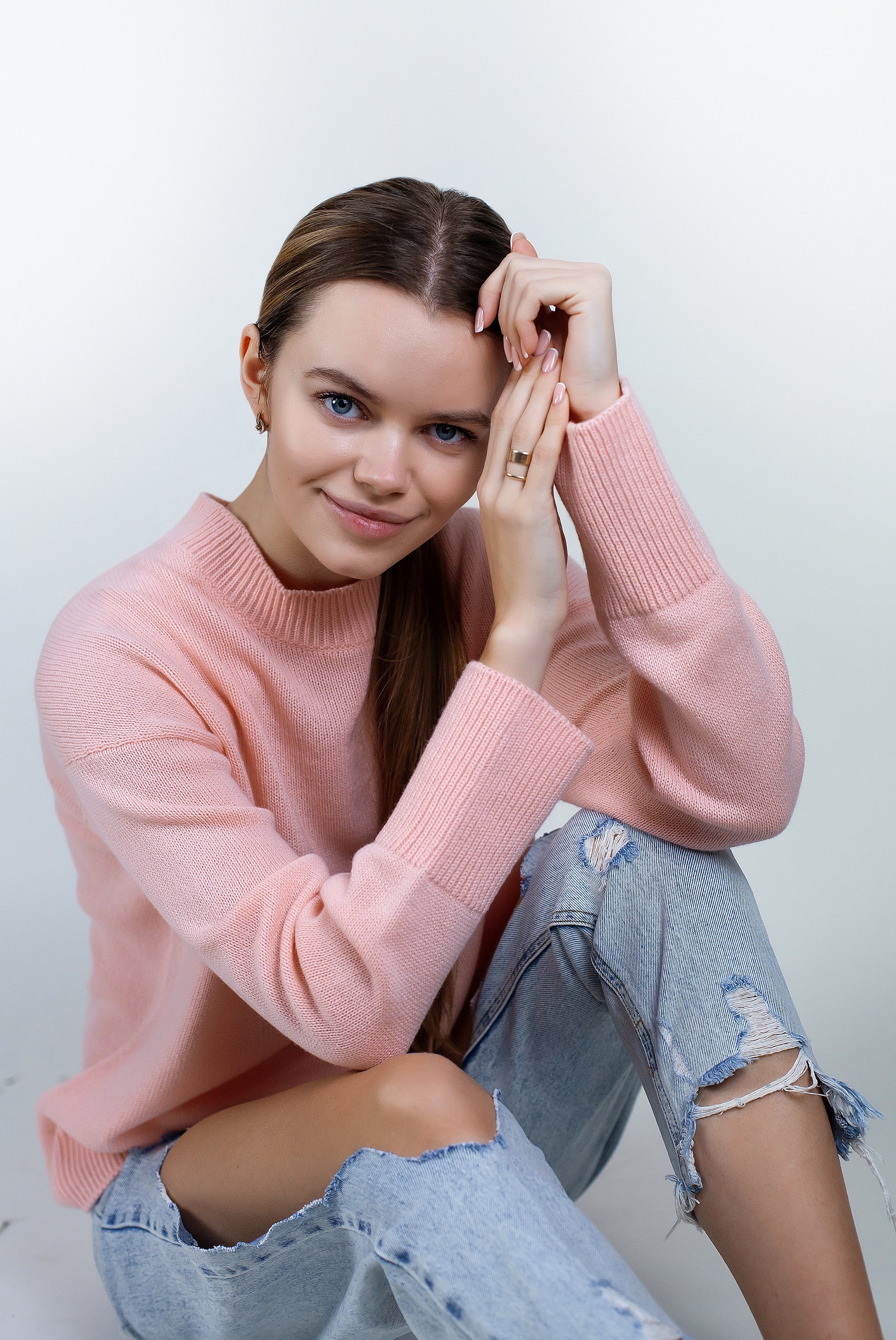 Buy Pink Cashmere Jumper From Italian Yarn Loro Piana,oversize