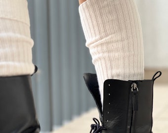 Cashmere Knit Leg Warmers: Boho Boot Cuffs