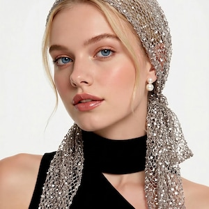 Silver knit wedding shawl made from Italian yarn with sequins, soft and comfortable bridal cover up.