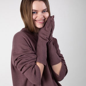 Hand knit cashmere sweater, women's cashmere jumper from Italian Loro Piana yarn image 9