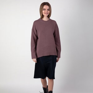 Hand knit cashmere sweater, women's cashmere jumper from Italian Loro Piana yarn image 2