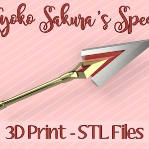 Włócznia Kyoko Sakury (model 3D – tylko pliki cyfrowe STL)