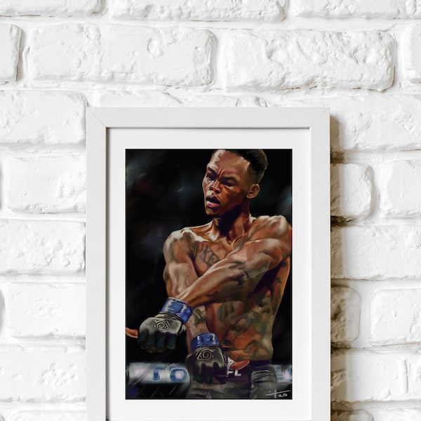 The Last Stylebender Painting/ Israel Adesanya/ UFC Champion/ UFC fighter/ Art Decor/ Wall Art/ A3 art/ A4 art/ A5 art/ A6 art