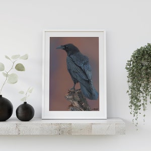 Painting of a Crow/ Bird lover/ Crow Art