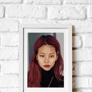 Asiatische Kunst/ Rothaar Kunst / A3 Kunstdruck / A4 Kunstdruck / A5 Kunstdruck / A6 Kunstdruck / Wandbehang / Wandkunst / Wanddekoration / Kunstgeschenk