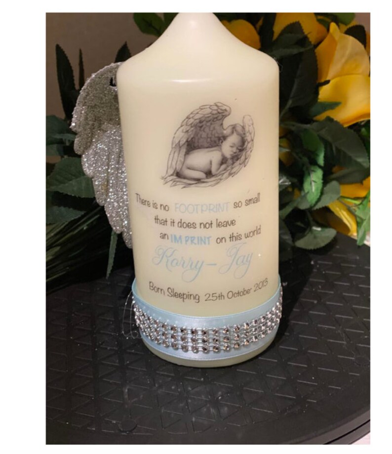 Baby Loss Printed Candle Baby Girl Bereavement Gift Etsy