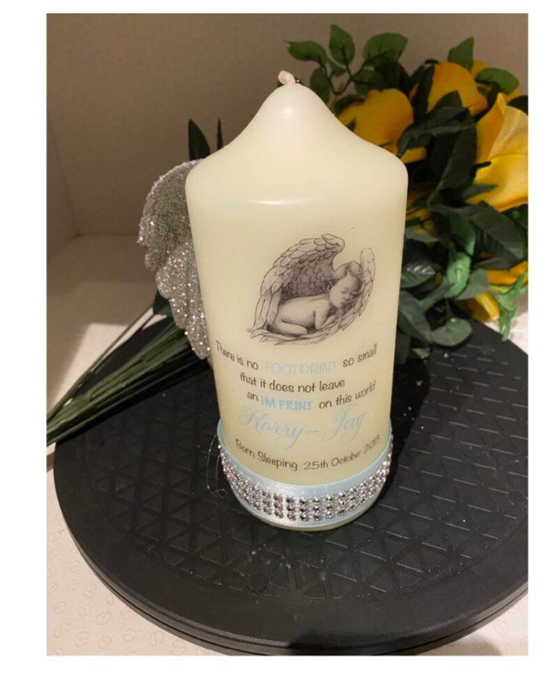 Baby Loss Printed Candle Baby Girl Bereavement Gift Etsy