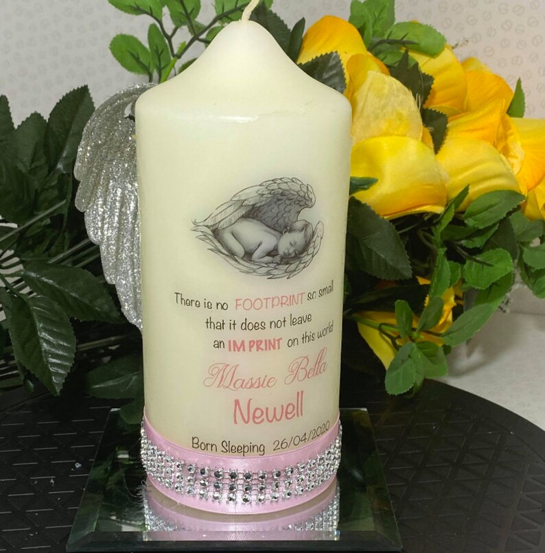 Baby Loss Printed Candle Baby Girl Bereavement Gift Etsy