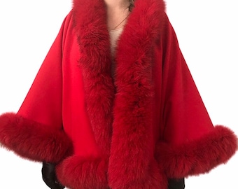red fur cape