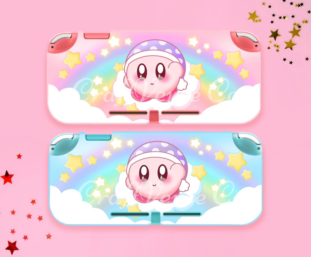 Rainbow Kirby Switch Lite Case | Nintendo Switch Lite Case | Custom ...