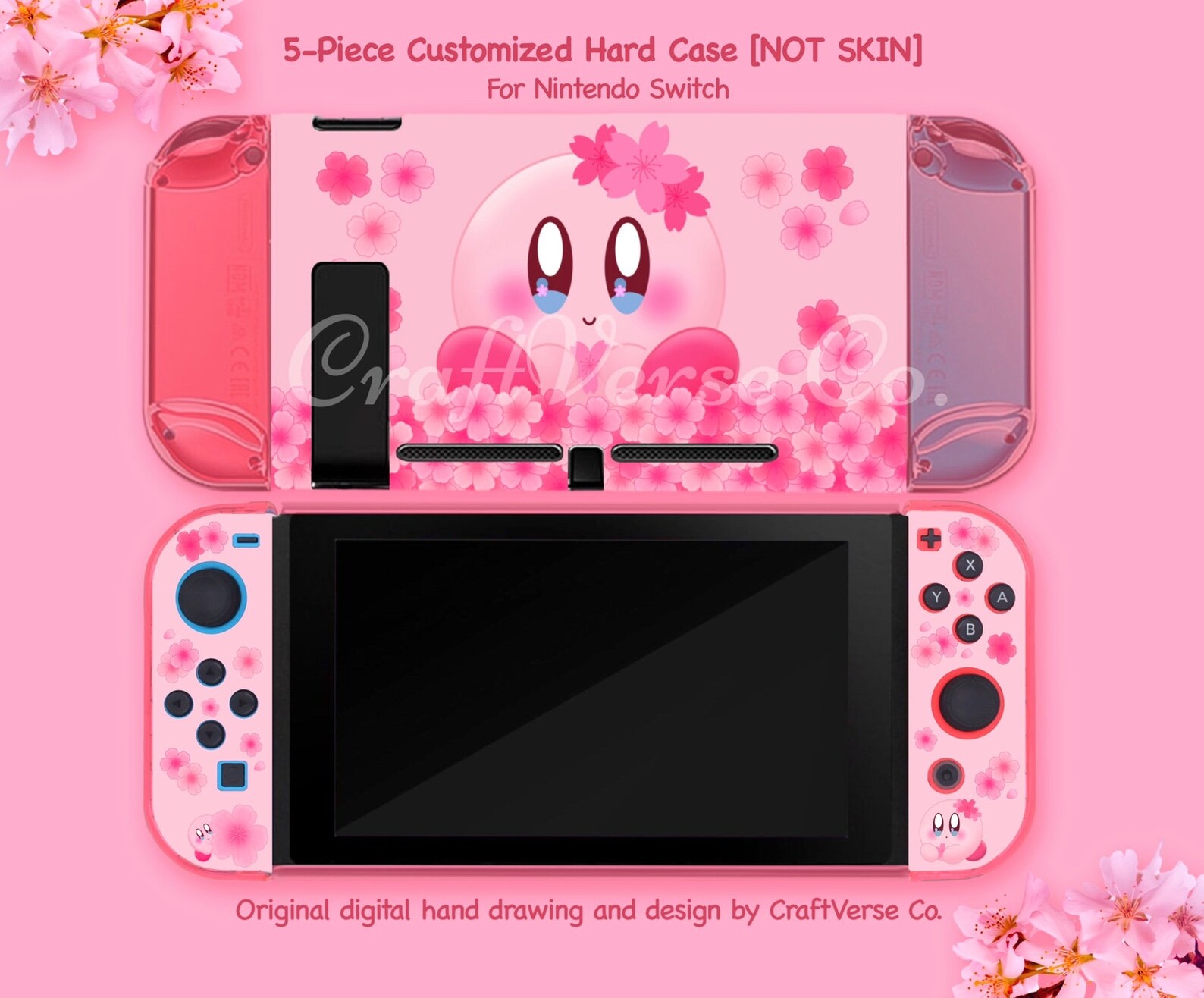 Kirby Switch Case Nintendo Switch Case Kirby Star Switch Etsy